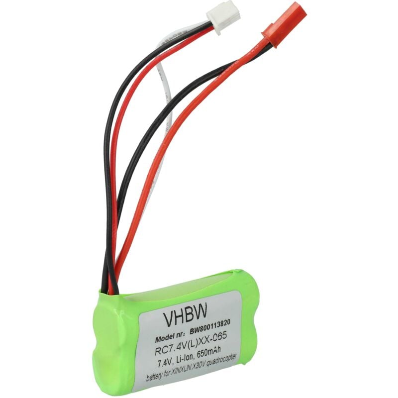 immagine 0 del prodotto vhbw 1x batteria compatibile con revell control 23978 sky spider drone quadricottero multicottero 650mah, 7,4v, li ion 