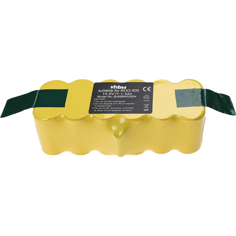 foto del prodotto vhbw 1x batteria compatibile con robotic u290 home cleaner 1500mah, 14,4v, nimh 