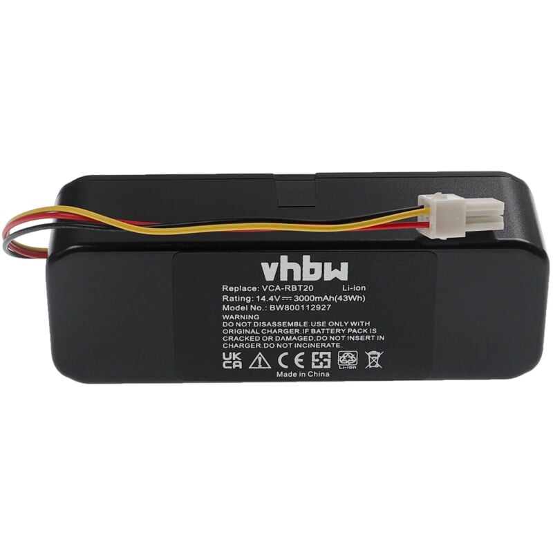 foto del prodotto vhbw 1x batteria compatibile con samsung navibot vr10btbatub sw home cleaner 3000mah, 14,4v, li ion 