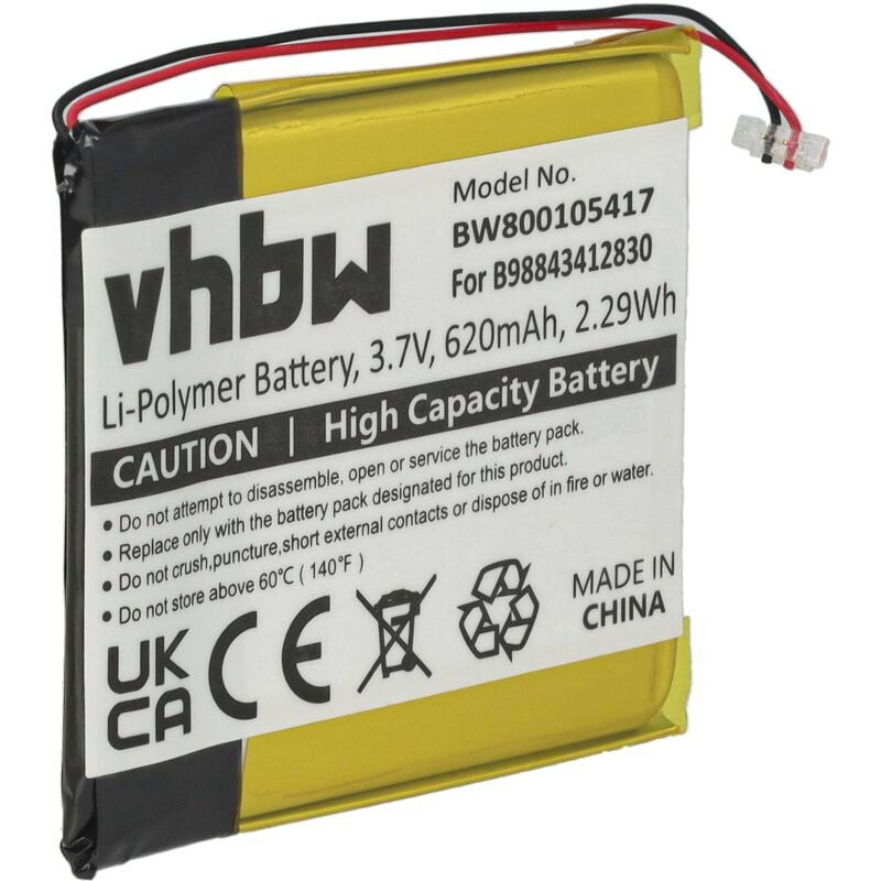 immagine 0 del prodotto vhbw 1x batteria compatibile con samsung yp q2 8g, yp q1cb xsh, yp q2 16g mp3 music player lettore musicale 620mah, 3,7v, li poly 