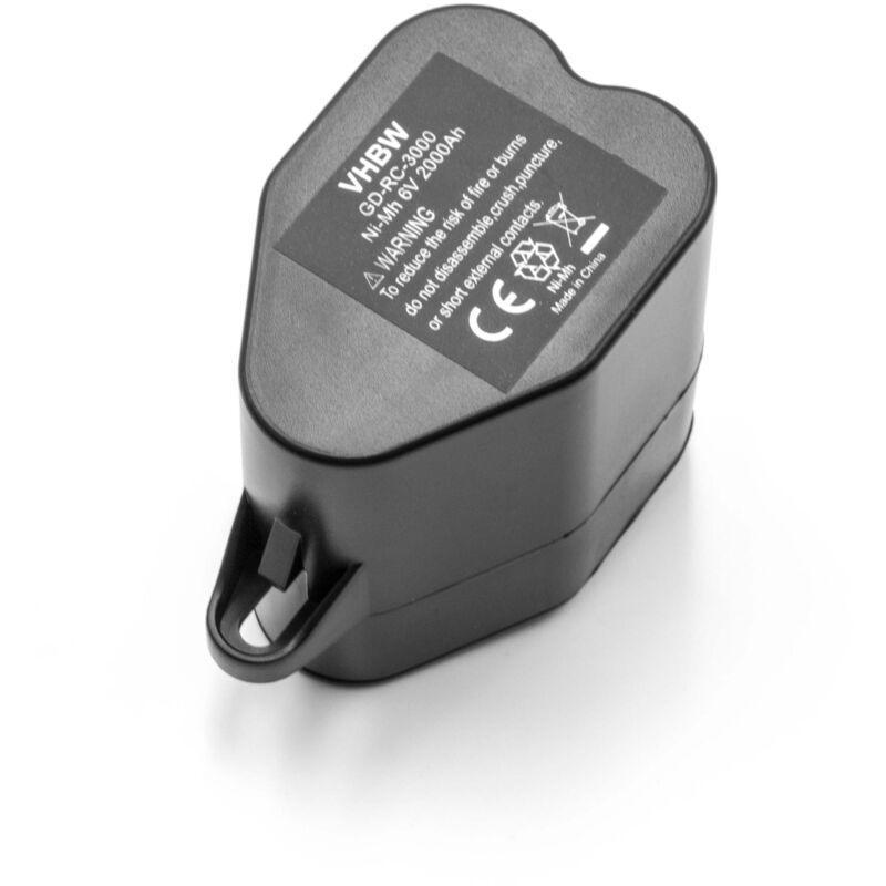 foto del prodotto vhbw 1x batteria compatibile con siemens vsr 8000 sensor cruiser home cleaner 2000mah, 6v, nimh 