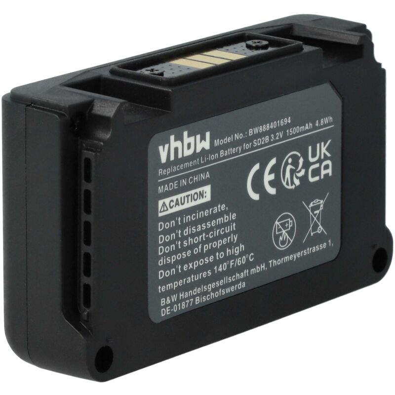 foto del prodotto vhbw 1x batteria compatibile con sony mamen md2, urx p40, urx p41d, utx b40 sistema radiomicrofonico, trasmettitore 1500mah, 3,2v, li ion 