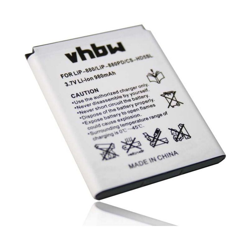 foto del prodotto vhbw 1x batteria compatibile con sony nw hd5, nw hd5b, nw hd5r, nw hd5s, 20gb mp3 music player lettore musicale 980mah, 3,7v, li ion 