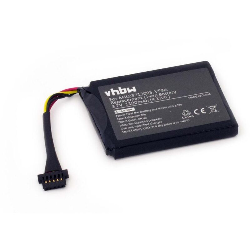foto del prodotto vhbw 1x batteria compatibile con tomtom xl live tts 4el0.017.01 navigatore gps 1100mah, 3,7v, li ion 