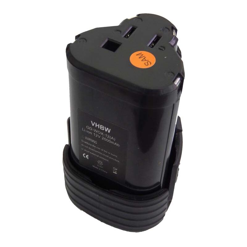 foto del prodotto vhbw 1x batteria compatibile con worx wu127, wu280, wu280.9, wu288, wu905, h3 wx382.7, wu181, h3 wx382.6 utensile elettrico 2000 mah, li ion, 12 v 