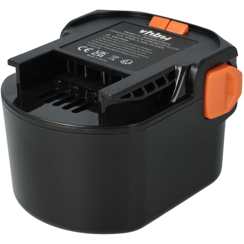 foto del prodotto vhbw 1x batteria sostituisce aeg 0700 980 320, m1230r, b1220r, b1215r per utensile elettrico 3300 mah, nimh, 12 v 