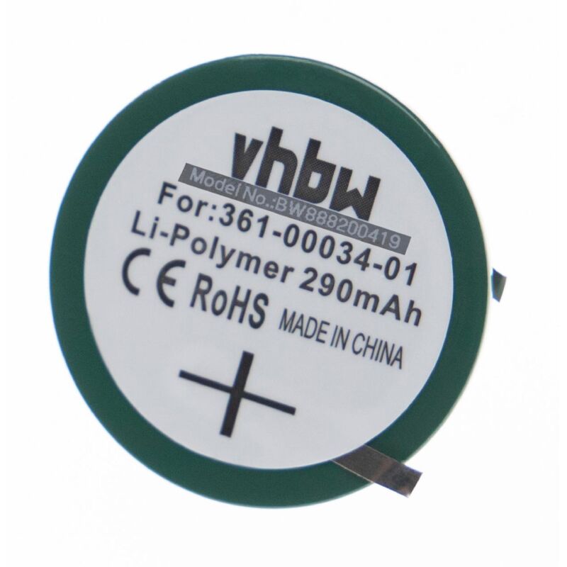 foto del prodotto vhbw 1x batteria sostituisce garmin 361 00034 00, pd3048 per smartwatch orologio bracciale fitness 290mah, 3,7v, li poly batteria a bottone