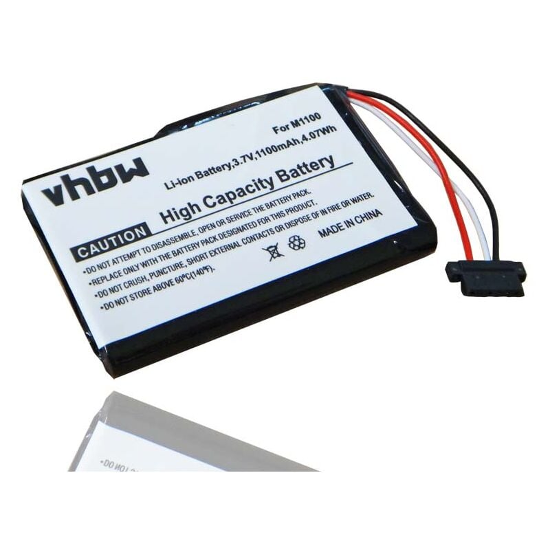 foto del prodotto vhbw 1x batteria sostituisce navman m1100, 338937010183 per navigatore gps 1100mah, 3,7v, li ion 