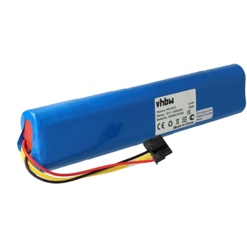 foto del prodotto vhbw 1x batteria sostituisce neato 205 0012, 945 0179, 945 0129, 945 0177, ebvb 141, 945 0123, nx2000scx10 per home cleaner 3000mah, 12v, nimh 