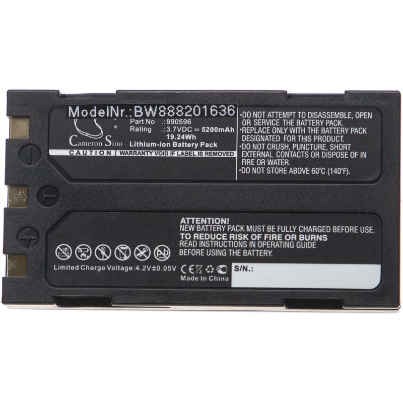 foto del prodotto vhbw 1x batteria sostituisce ridgid 990596, 990514 per dispositivo di misurazione 5200mah, 3,7v, li ion 