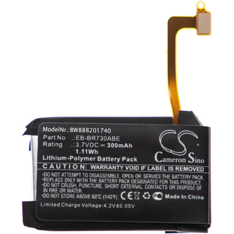 foto del prodotto vhbw 1x batteria sostituisce samsung eb br730abe, gh43 04538b per smartwatch orologio bracciale fitness 300mah, 3,7v, li poly 