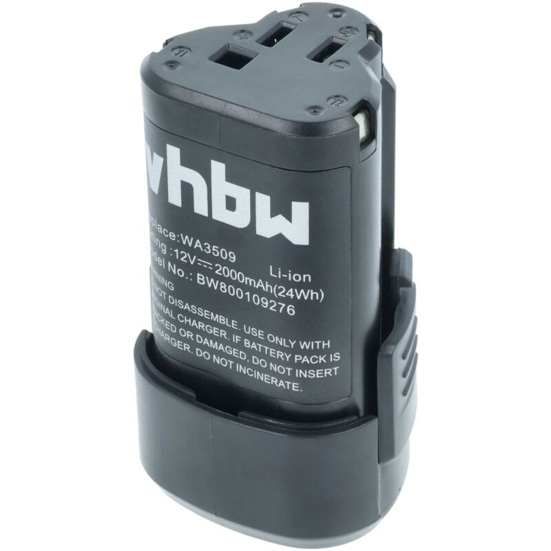 foto del prodotto vhbw 1x batteria sostituisce worx wa3503, wa3509, wa3505 per utensile elettrico 2000 mah, li ion, 12 v 