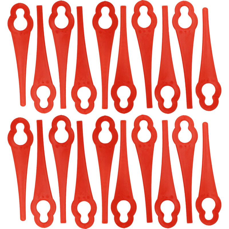 foto del prodotto vhbw 20x lama di ricambio compatibile con cmi c art 10.8 17 tagliabordi rosso, in nylon plastica