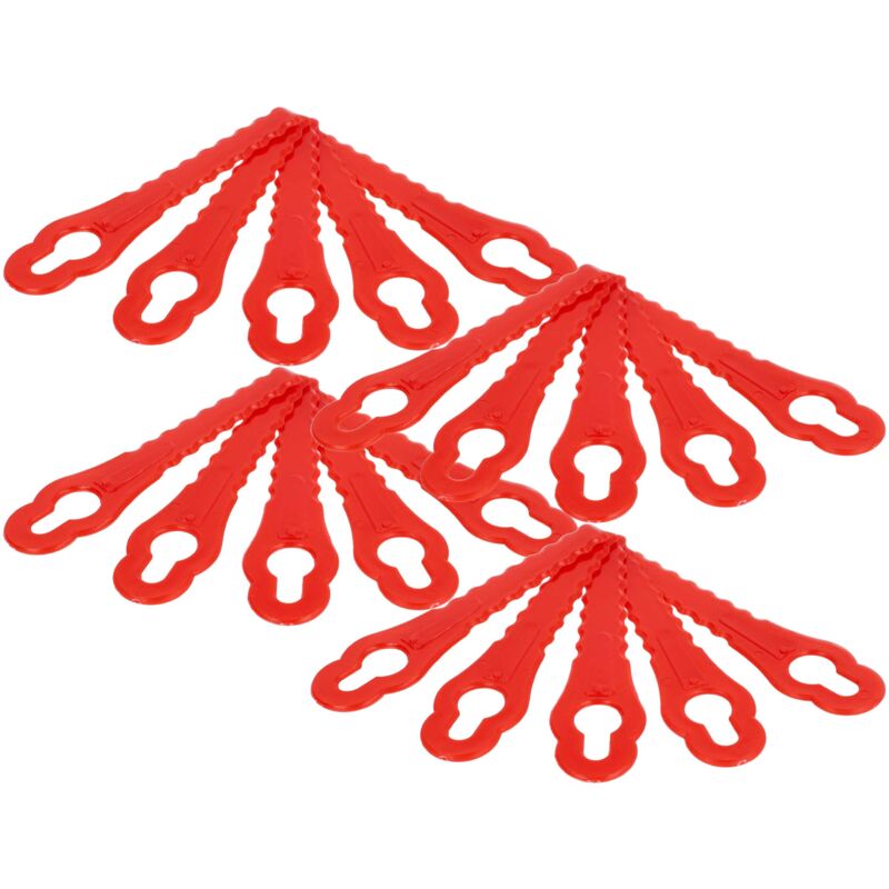 foto del prodotto vhbw 20x lama di ricambio compatibile con einhell bg ct 18 li, ge ct 18 li, ge ct 18 li kit tagliaerba rosso, in poliammide