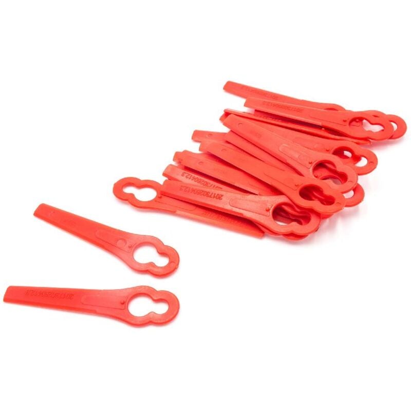 immagine 0 del prodotto vhbw 20x lama di ricambio compatibile con einhell rg ct 18 1 li, bg ct 18 li, ge ct 18 li tagliabordi rosso, in plastica