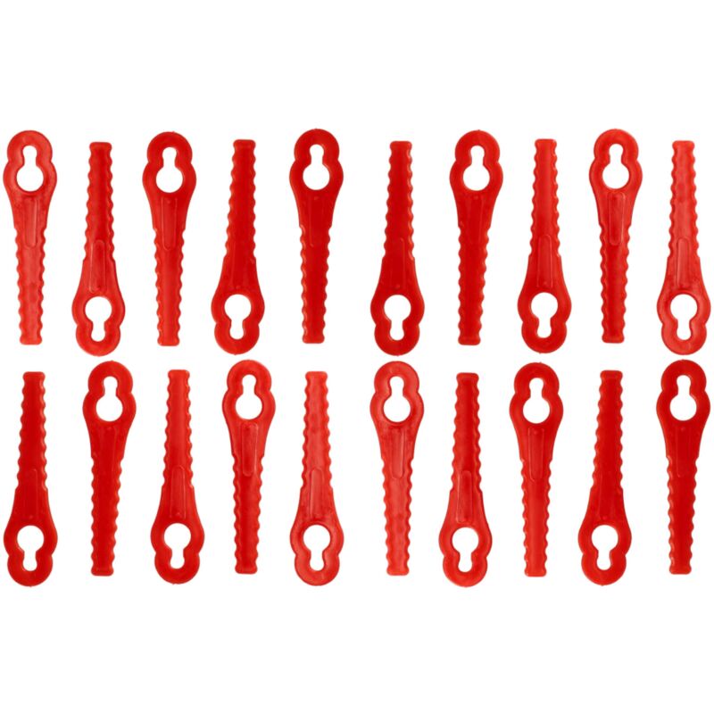 foto del prodotto vhbw 20x lama di ricambio compatibile con g de rt 18 0, rt 18 201 05 tagliabordi rosso, in plastica
