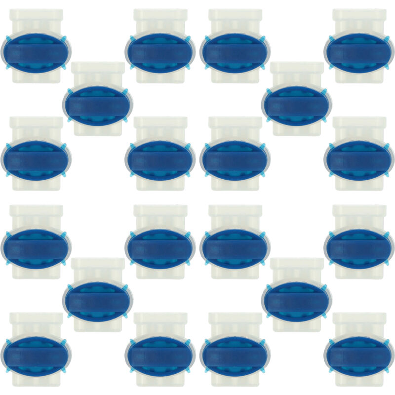 foto del prodotto vhbw 20x morsetti per filo perimetrale compatibile con bosch indego 800, s robot tagliaerba connettori impermeabili trasparente blu