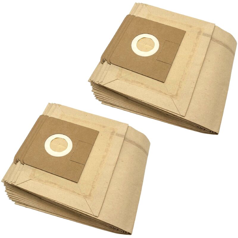 foto del prodotto vhbw 20x sacchetti compatibile con k rcher nt 14 1 eco advanced, nt 14 1 eco te advanced, nt 2000, nt 25 1 aspirapolvere in carta, marrone
