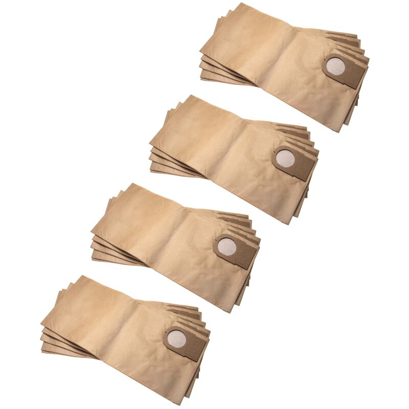 foto del prodotto vhbw 20x sacchetti sostituisce metabo 6.31348, 631348000 per aspirapolvere in carta, 51.3cm x 24.1cm, marrone