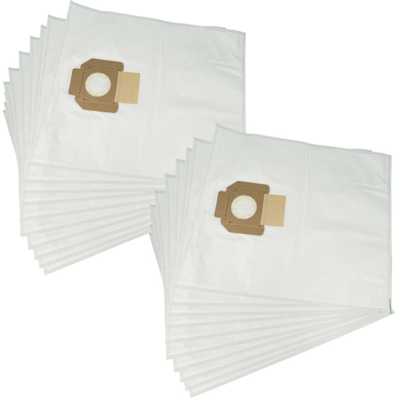 foto del prodotto vhbw 20x sacchetti sostituisce nilfisk 302004000 per aspirapolvere in microfibra, bianco