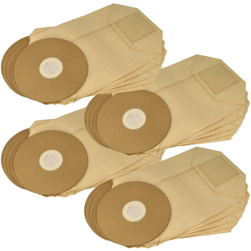 foto del prodotto vhbw 20x sacchetto compatibile con cleancraft flexcat 104 aspirapolvere carta cartone, 22cm x 19cm marrone