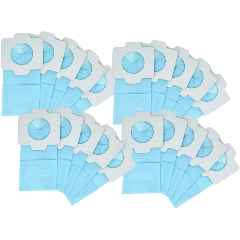 foto del prodotto vhbw 20x sacchetto compatibile con makita 4072d, 4076d, 4013d, 4073d, 4030d, 4076dw aspirapolvere in carta, 11,8cm x 6cm, azzurro