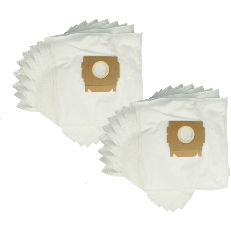 foto del prodotto vhbw 20x sacchetto compatibile con moulinex power class cl 1, cl 2, cl 3, cl 4, cl 5 aspirapolvere in microfibra, 29cm x 20,5cm, bianco