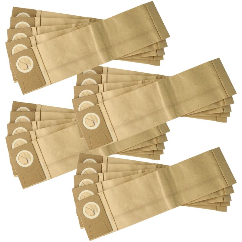 foto del prodotto vhbw 20x sacchetto compatibile con nilfisk advance 12 xp, gu 350, gu 450 aspirapolvere carta filtrante cartone, 38,5cm x 10cm marrone