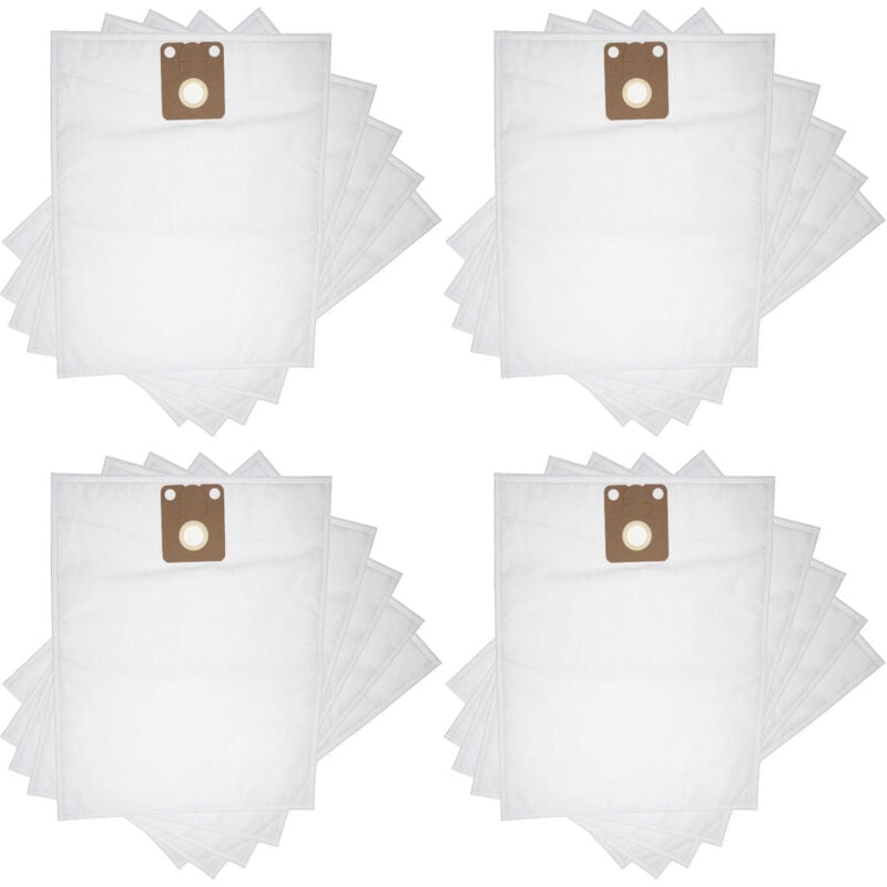 foto del prodotto vhbw 20x sacchetto compatibile con nilfisk vp300 eco, vp300 hepa, saltix 10, gd 1010 aspirapolvere microfibra, 42,5cm x 27cm bianco