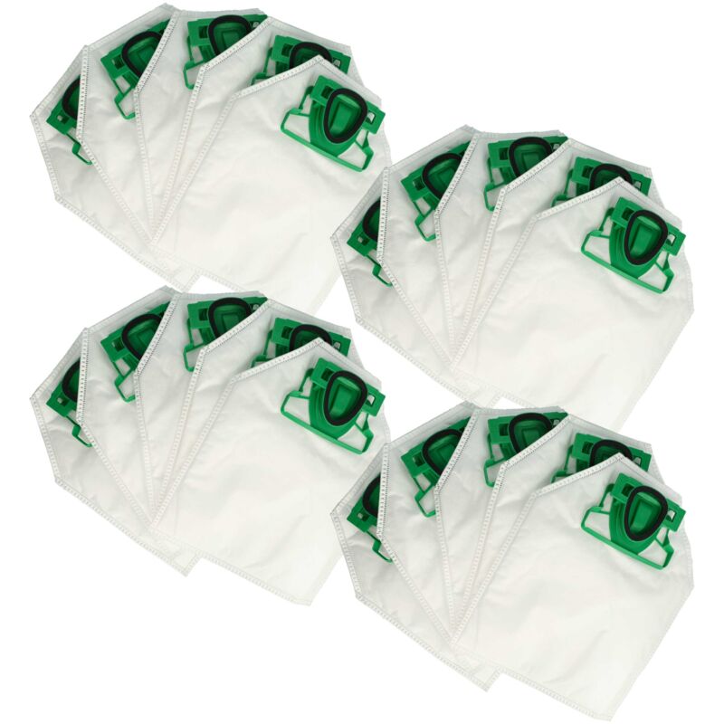 foto del prodotto vhbw 20x sacchetto compatibile con vorwerk folletto fp200, vvk200 aspirapolvere microfibra, 31cm x 26cm bianco