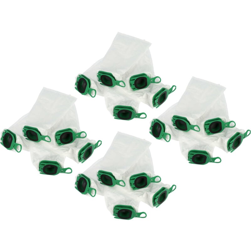foto del prodotto vhbw 20x sacchetto compatibile con vorwerk folletto vb100, ebb100, fp100 aspirapolvere microfibra, 25cm x 10cm bianco