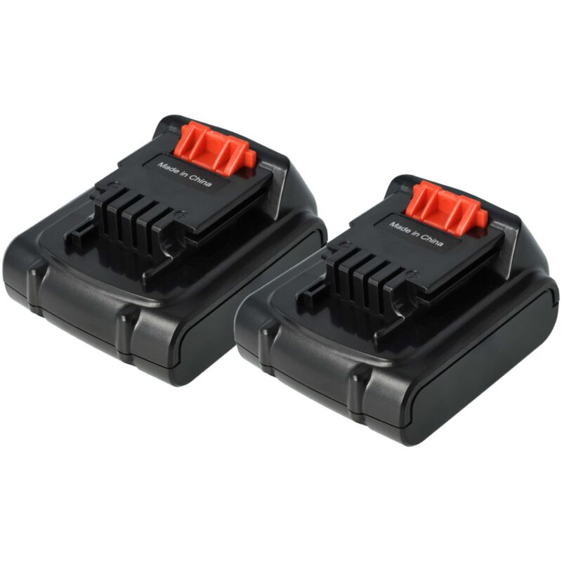 foto del prodotto vhbw 2x batteria compatibile con black decker epl14, epl148, ldx116, ldx116c, asl148kb, ldx120c utensile elettrico 2000 mah, li ion, 14,4 v 