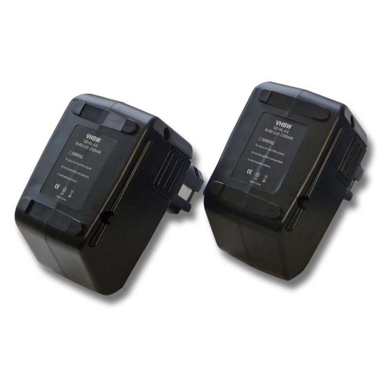 foto del prodotto vhbw 2x batteria compatibile con hilti sf100, sf100a, bd2000, sb10, sfb105 utensile elettrico 2100 mah, nimh, 9,6 v sostituisce 265605, 315078,