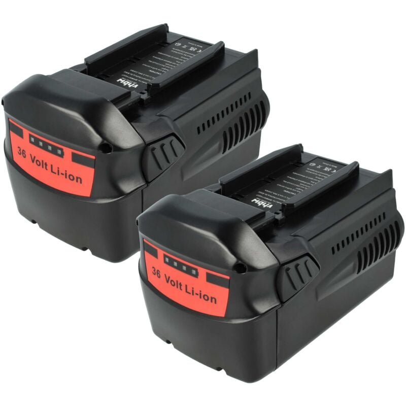 foto del prodotto vhbw 2x batteria compatibile con hilti te6 ali, te6 a36, te 6 a36 avr, te 500 a36, cpc 36v utensile elettrico 6000 mah, li ion, 36 v 
