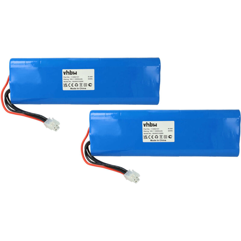 foto del prodotto vhbw 2x batteria compatibile con husqvarna automower 220ac, g2 2004 2006, 230acx, solar hybrid, 210c, 260acx, sh, 210ac rasaerba 3000mah 18v nimh