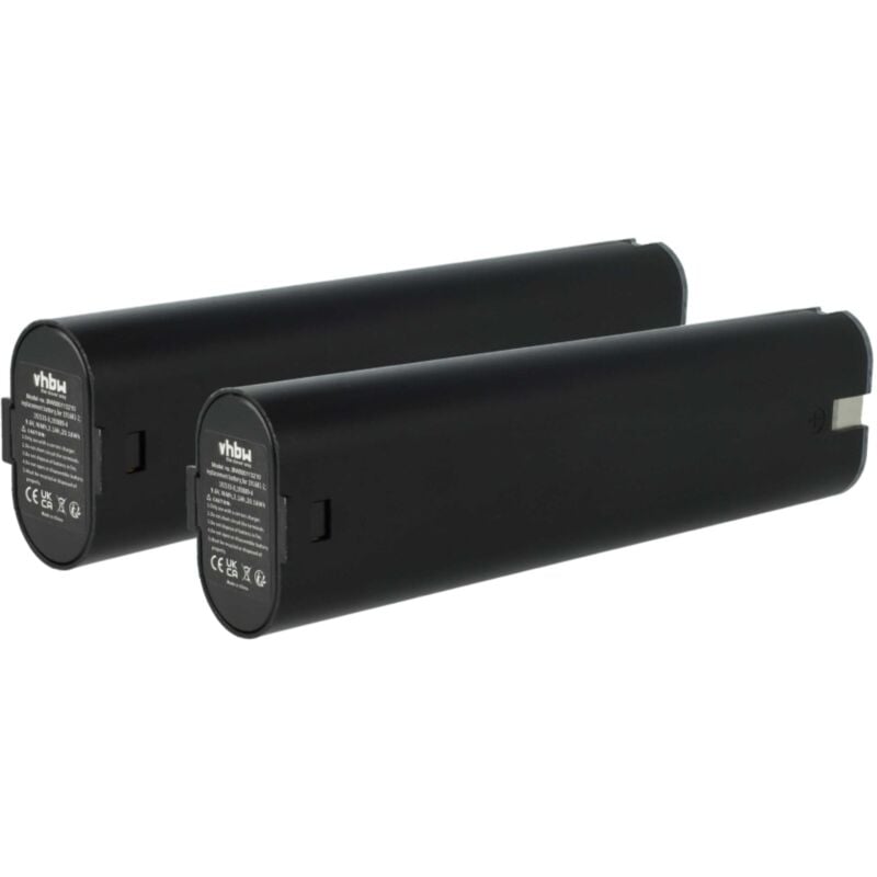 immagine 0 del prodotto vhbw 2x batteria compatibile con makita 6095dwbe, 6095dwde, 6095dwe, 6095dwl 2, 6096d, 6096dw, 6096dwbe utensile elettrico 2100 mah, nimh, 9,6 v 