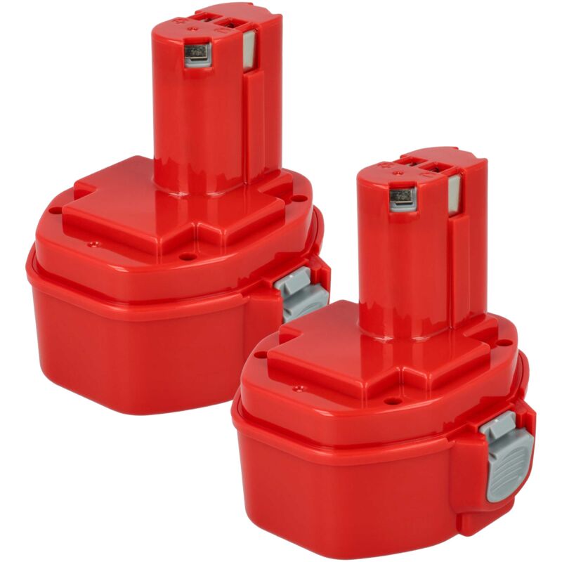 foto del prodotto vhbw 2x batteria compatibile con makita 6281dwpe, 6281d, 6280dwae, 6333d, 6280dwale, 6280d, 6271dwae utensile elettrico 3000 mah, nimh, 14,4 v 
