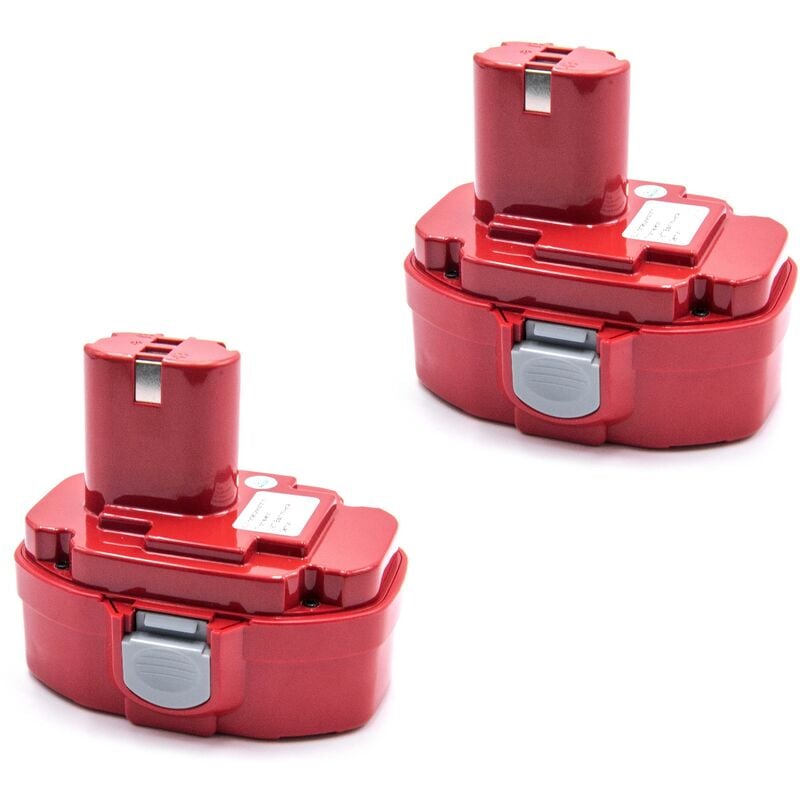 foto del prodotto vhbw 2x batteria compatibile con makita ml183 flashlight, ls800dwb, ls800dwd, ls800dwbe, ls800wb, ls800dz utensile elettrico 2000 mah, nimh, 18 v 