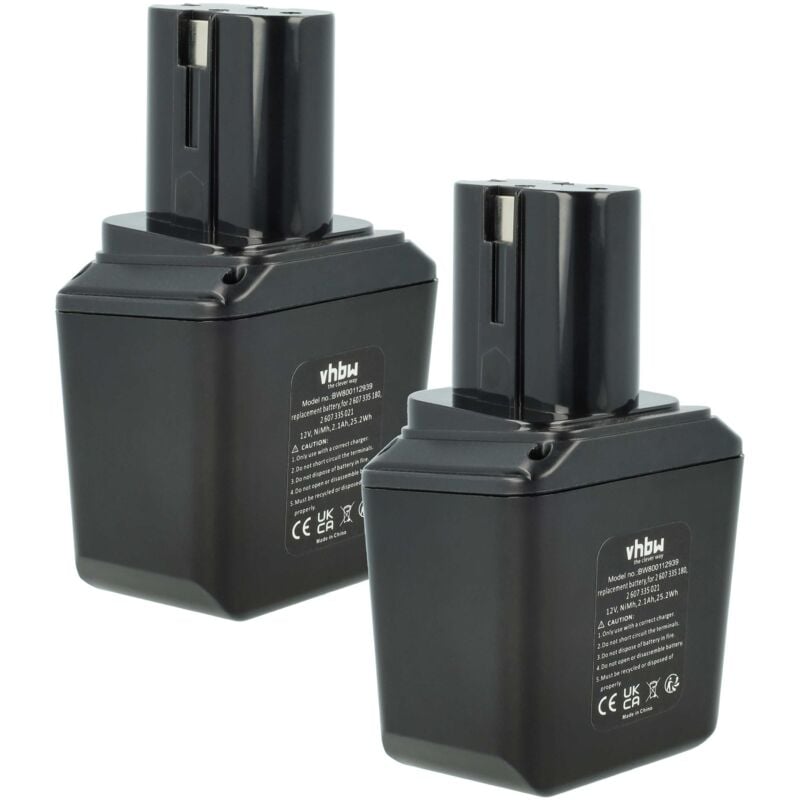 foto del prodotto vhbw 2x batteria compatibile con orgapack or t85, or t85x utensile elettrico 2100 mah, nimh, 12 v 