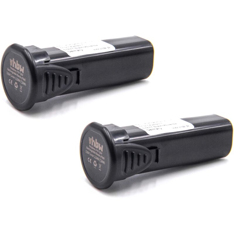 foto del prodotto vhbw 2x batteria compatibile con panasonic ez7411, ez7411la1j, ez7411x, ez7410x utensile elettrico 2000 mah, li ion, 3,6 v 