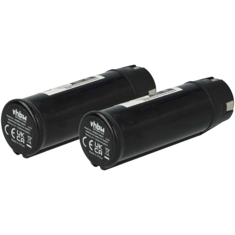 foto del prodotto vhbw 2x batteria compatibile con ryobi rp4520, rp4530, rp4410, rp4470, rp4400 flashlight utensile elettrico 2000 mah, li ion, 4 v 