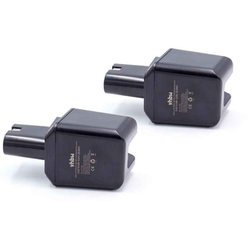 foto del prodotto vhbw 2x batteria sostituisce bosch 2607335103, 2607335095, 2 607 335 103, 2 607 335 095 per utensile elettrico 3000 mah, nimh, 9,6 v 