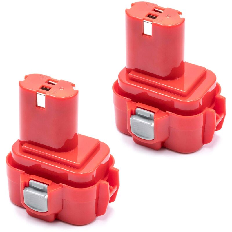 foto del prodotto vhbw 2x batteria sostituisce makita 9101a, 9100a, 9102, 9101, 9102a per utensile elettrico 3000 mah, nimh, 9,6 v 