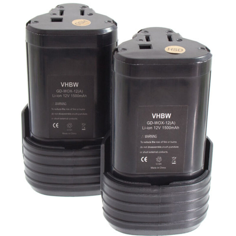 foto del prodotto vhbw 2x batteria sostituisce rockwell krgrt pn 7734031 per utensile elettrico 1500 mah, li ion, 12 v 