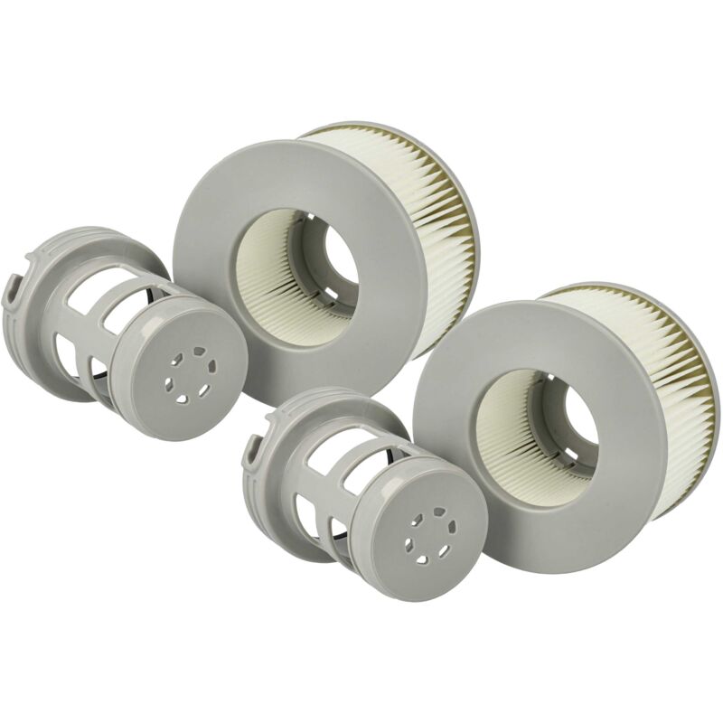 foto del prodotto vhbw 2x cartuccia filtro compatibile con mspa nest piscina, pompa filtro filtro dell acqua grigio bianco