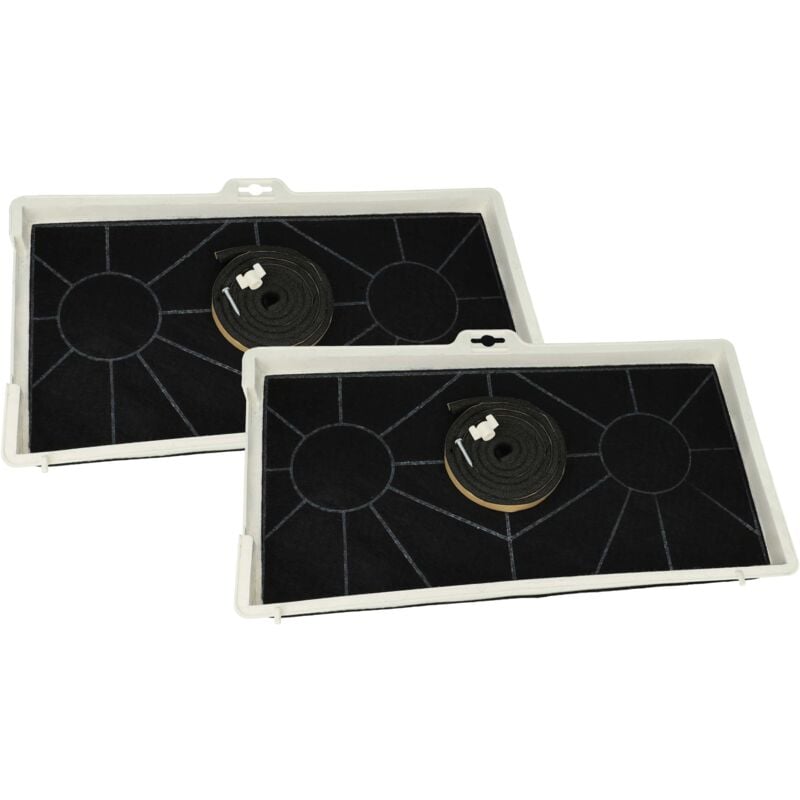 foto del prodotto vhbw 2x filtro a carboni attivi compatibile con gaggenau ah273170 07, ah273170 06, ah273170 05, kf273198 cappe aspiranti materiale di montaggio