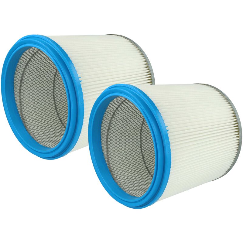 foto del prodotto vhbw 2x filtro a pieghe piatte compatibile con bosch gas 14 20 rfb, gas 12 50 rf aspirapolvere bianco argento blu