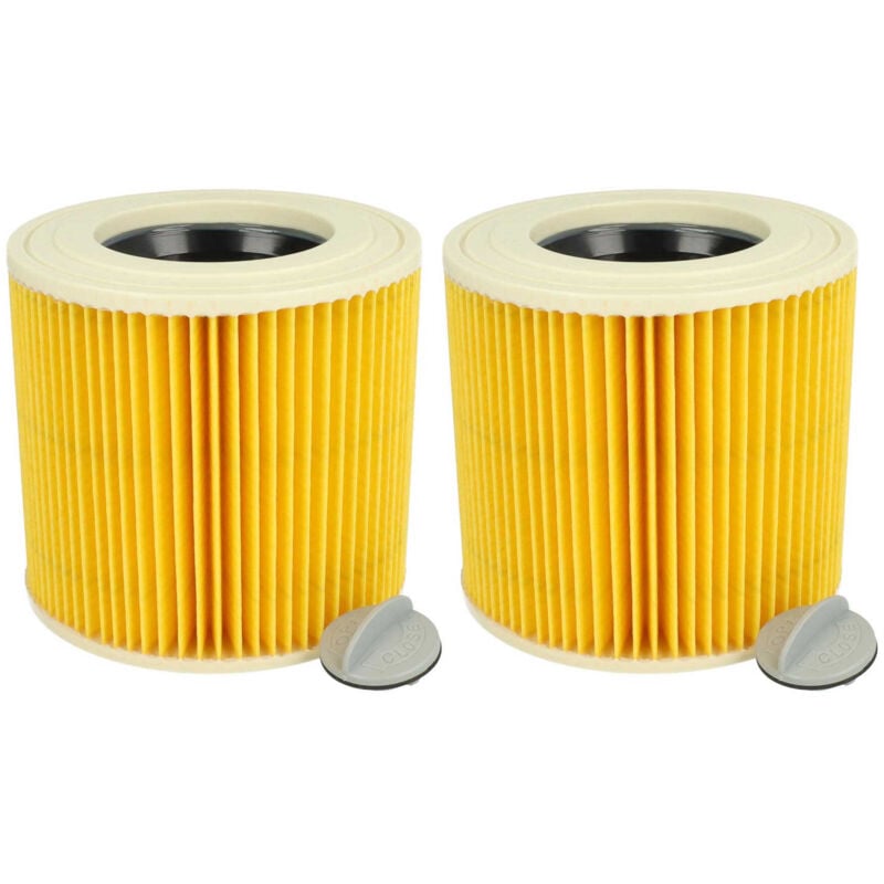 foto del prodotto vhbw 2x filtro a pieghe piatte compatibile con k rcher nt 27 1 me professional, nt 48 1 te professional aspirapolvere marrone