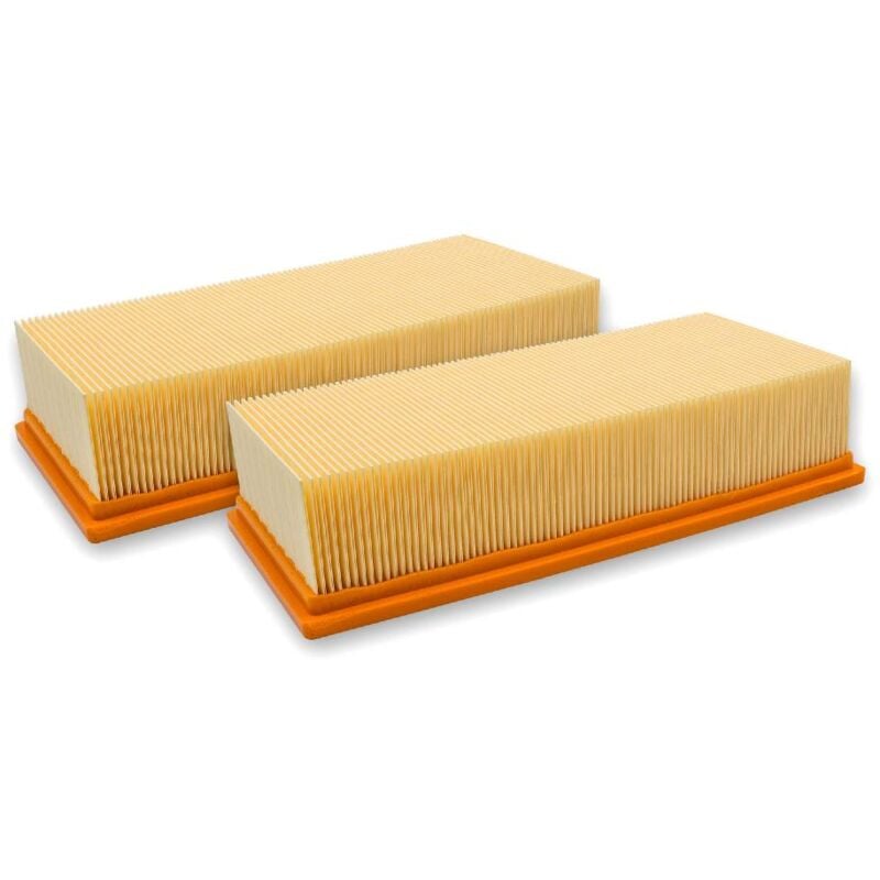 foto del prodotto vhbw 2x filtro a pieghe piatte compatibile con k rcher nt 65 2 eco tc, 65 2 eco, 65 2 ap me, 65 2 ap, 72 2 eco tc aspirapolvere elemento filtrante