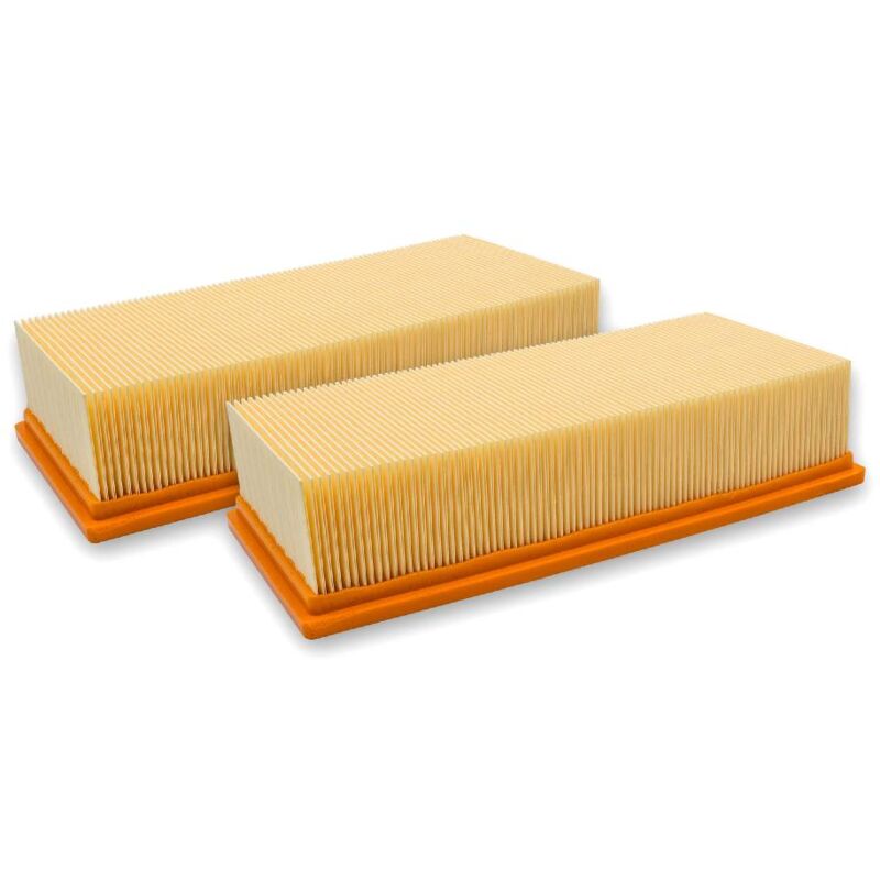 foto del prodotto vhbw 2x filtro a pieghe piatte compatibile con k rcher nt 75 2 ap me tc aspirapolvere elemento filtrante